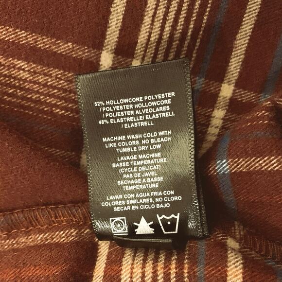 Kuhl Fugitive Flannel Mens Small Plaid Long Sleeve Shirt Brown Button Pocket - Picture 10 of 12